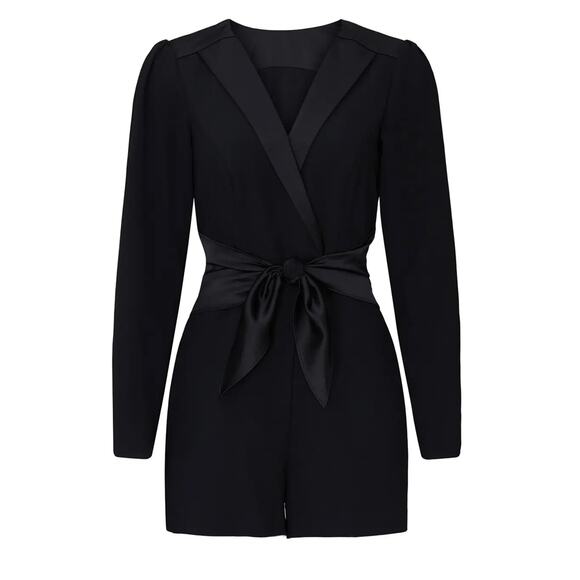 Parker Lee Combo Black Long Sleeves Romper Size 16 - Picture 9 of 9